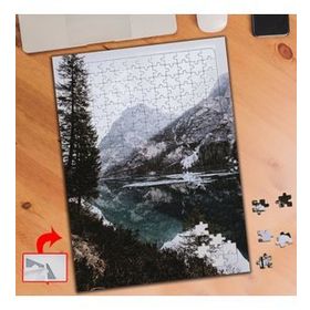 1811 Göl Dağlar Manzara Sis 240 Parça Puzzle Yapboz Tablo