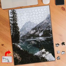 1811 Göl Dağlar Manzara Sis 240 Parça Puzzle Yapboz Tablo