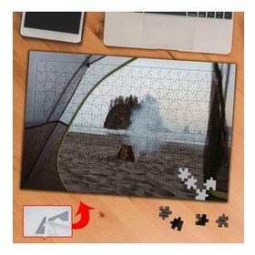 1839 Sönen Kamp Ateşi Çadır Doğa 240 Parça Puzzle Yapboz Tablo