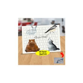 18409 Watercolor Sevimli Hayvanlar 99 Parça Puzzle Yapboz Tablo