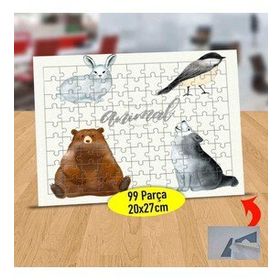 18409 Watercolor Sevimli Hayvanlar 99 Parça Puzzle Yapboz Tablo