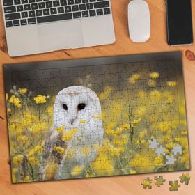 1845060 Gözlemci Beyaz Baykuş 240 Parça Puzzle Yapboz