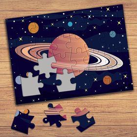 187336 Gök Bilimleri Galaksi Çocuklara Özel Puzzle Yapboz Tablo