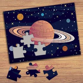 187336 Gök Bilimleri Galaksi Çocuklara Özel Puzzle Yapboz Tablo