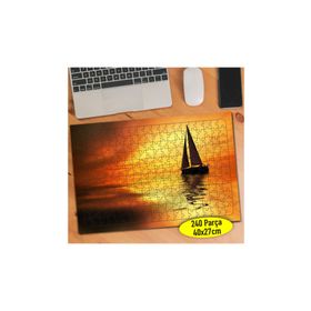 1876967 Yelkenli Tekne Doğa Manzarası 240 Parça Puzzle Yapboz