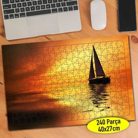 1876967 Yelkenli Tekne Doğa Manzarası 240 Parça Puzzle Yapboz