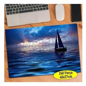 1877105 Yelkenli Tekne Doğa Manzarası 240 Parça Puzzle Yapboz
