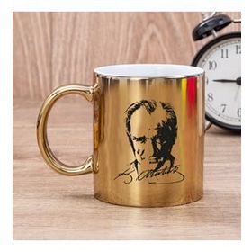 1881 193x Atatürk Mustafa Kemal Atatürk Baskılı Porselen Kupa Bardak