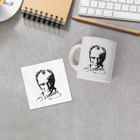 1881 193x Atatürk Mustafa Kemal Atatürk Baskılı Porselen Kupa Bardak