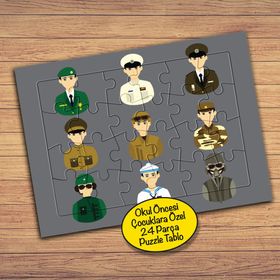 18PZ Meslekleri Tanıyalım Çocuklara Özel Puzzle Yapboz Tablo