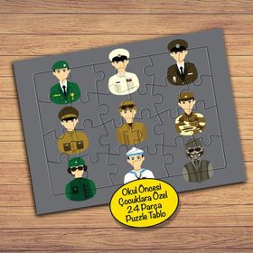 18PZ Meslekleri Tanıyalım Çocuklara Özel Puzzle Yapboz Tablo