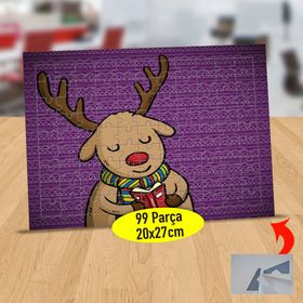 191 Huzurla Tebbesüm Eden Geyik 99 Parça Puzzle Yapboz Tablo