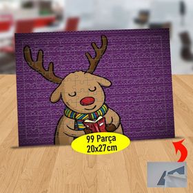 191 Huzurla Tebbesüm Eden Geyik 99 Parça Puzzle Yapboz Tablo
