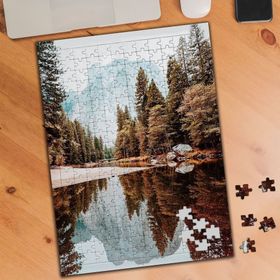 1926 Göl Kenarı Ağaçlıklar Kamp 240 Parça Puzzle Yapboz