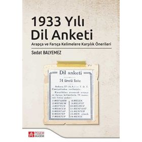 1933 Yılı Dil Anketi - Pegem Akademi Yayıncılık