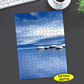 19389426 Mavi Denizde Dizili Taşlar 240 Parça Puzzle Yapboz