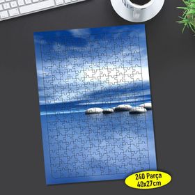 19389426 Mavi Denizde Dizili Taşlar 240 Parça Puzzle Yapboz