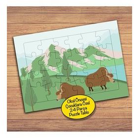 193PZ Otlanan Sevimli Boğalar Çocuklara Özel Puzzle Yapboz Tablo