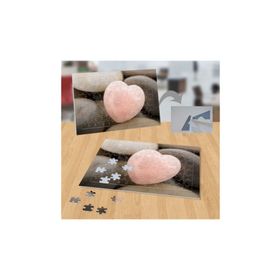 1944542 Pembe Kalp Taş 99 Parça Puzzle Yapboz