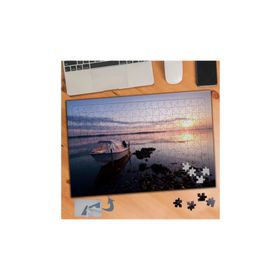 197 Denizde Şirin Tekne Manzara 240 Parça Puzzle Yapboz Tablo
