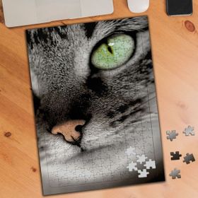 19706421 Yakın Çekim Kedi Sevimli Hayvan 240 Parça Puzzle Yapboz