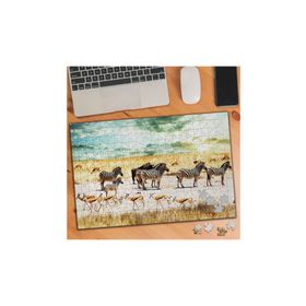 19706422 Zebra Sürüsü Sevimli Hayvan 240 Parça Puzzle Yapboz