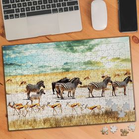 19706422 Zebra Sürüsü Sevimli Hayvan 240 Parça Puzzle Yapboz