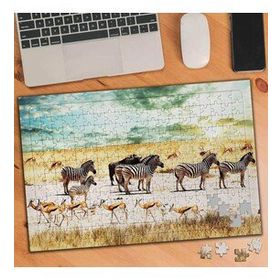 19706422 Zebra Sürüsü Sevimli Hayvan 240 Parça Puzzle Yapboz