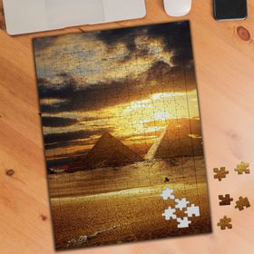 19706487 Piramitler ve Bulutlu Gökyüzü 240 Parça Puzzle Yapboz