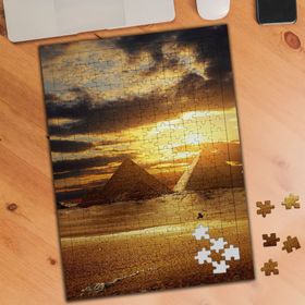 19706487 Piramitler ve Bulutlu Gökyüzü 240 Parça Puzzle Yapboz