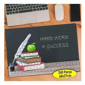 19884405 Hard Work Success Yazılı Tahta 240 Parça Puzzle Yapboz