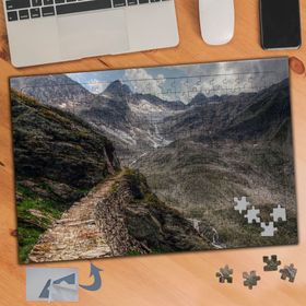 199 Dağ Yamaçlarında Patika Yol 240 Parça Puzzle Yapboz Tablo