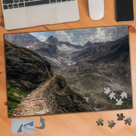 199 Dağ Yamaçlarında Patika Yol 240 Parça Puzzle Yapboz Tablo