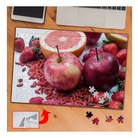 1E3ED Kırmızı Meyveler Çilek Elma 240 Parça Puzzle Yapboz Tablo