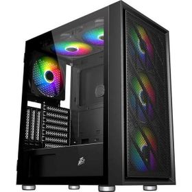 1stplayer AR7 650W 80+ Argb 4x12 cm Fan Temperli Cam Mesh USB 3.0 Siyah Atx Kasa