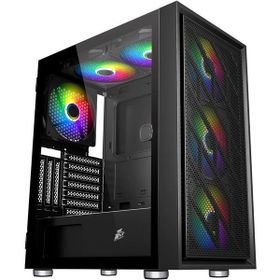 1stplayer AR7 650W 80+ Argb 4x12 cm Fan Temperli Cam Mesh USB 3.0 Siyah Atx Kasa