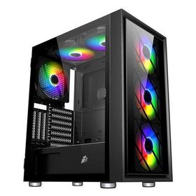 1stplayer AR7-G 750W 80+ Silver Atx 3.1 ARGB 4x12 cm Fan Temperli Cam USB 3.0 Siyah Atx Kasa