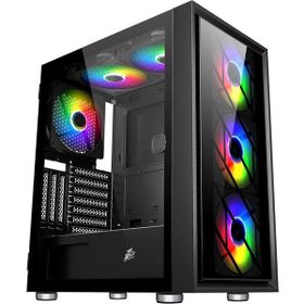 1stplayer AR7-G 750W 80+ Silver Atx 3.1 ARGB 4x12 cm Fan Temperli Cam USB 3.0 Siyah Atx Kasa
