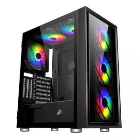 1stplayer AR7-G 750W 80+ Silver Atx 3.1 ARGB 4x12 cm Fan Temperli Cam USB 3.0 Siyah Atx Kasa