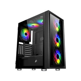 1stplayer AR7-G 750W 80+ Silver Atx 3.1 ARGB 4x12 cm Fan Temperli Cam USB 3.0 Siyah Atx Kasa