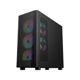 1stplayer FD5-M 600W 80+ ARGB 4x12 cm Fan Temperli Cam Mesh USB 3.0 Siyah M-Atx Kasa
