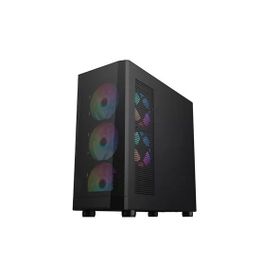 1stplayer FD5-M 600W 80+ ARGB 4x12 cm Fan Temperli Cam Mesh USB 3.0 Siyah M-Atx Kasa