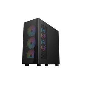 1stplayer FD5-M 600W 80+ ARGB 4x12 cm Fan Temperli Cam Mesh USB 3.0 Siyah M-Atx Kasa