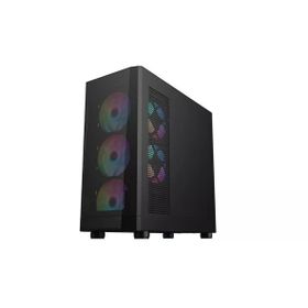 1stplayer FD5-M 600W 80+ ARGB 4x12 cm Fan Temperli Cam Mesh USB 3.0 Siyah M-Atx Kasa