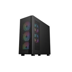 1stplayer FD5-M 600W 80+ ARGB 4x12 cm Fan Temperli Cam Mesh USB 3.0 Siyah M-Atx Kasa