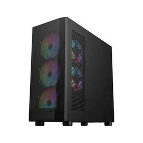 1stplayer FD5-M 600W 80+ ARGB 4x12 cm Fan Temperli Cam Mesh USB 3.0 Siyah M-Atx Kasa