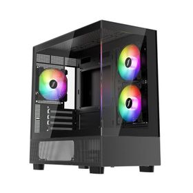 1stplayer Miku Mi5 750W 80+ Atx 3.1 Silver Argb 6x12 cm Fan Temperli Cam USB 3.0 Siyah M-Atx Kasa