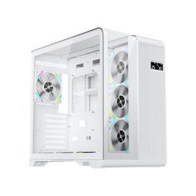 1stplayer RT7 Digital 850W 80+ Gold Full Modüler 4x12 cm ARGB 3 Taraflı Temperli Cam USB 3.0 Type-C Beyaz Atx Kasa