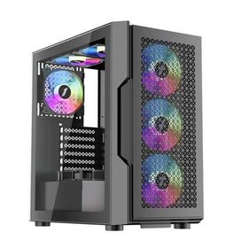 1stplayer Trilobite T7 Siyah 650W 80+ ARGB 4x12 cm Fan Temperli Cam Mesh USB 3.0 ATX Bilgisayar Kasası