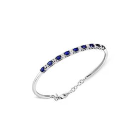2.10 Ct Pırlantalı Markiz Safir Bilezik